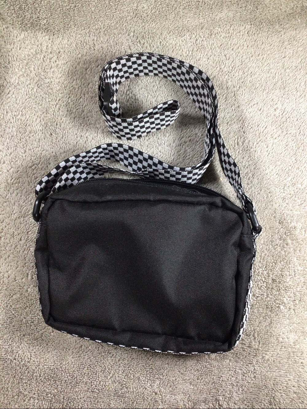 Vans Black with Black & White Checkerboard Crossbody Bag - Picture 2 of 4